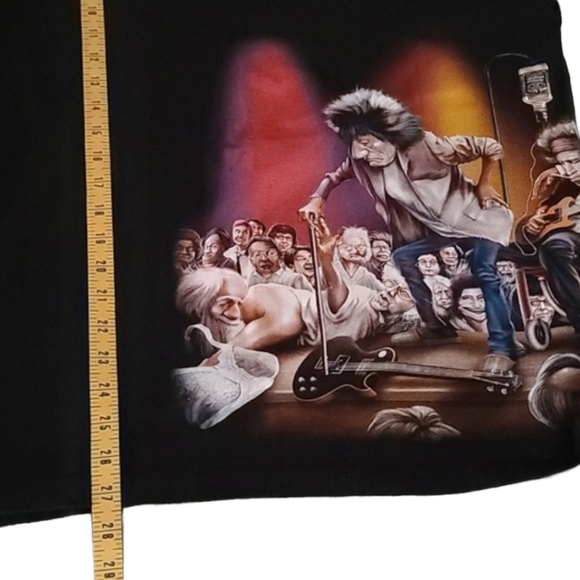 Vintage Rolling Stones Airbrushed Rock Band Graphic Tee Shirt L SUPER RARE - Picture 14 of 16
